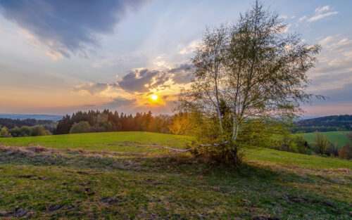 Západ Slunce nad Čenkovicemi